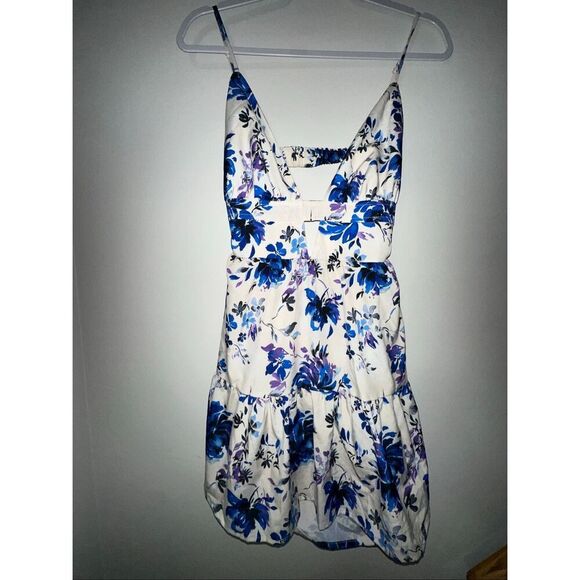 SHEIN Dresses & Skirts - SHEIN Women’s Vacation V-Neck Spaghetti Strap Backless A-Line Mini Dress – Blue